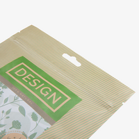 Recycelbares-Papier-Standbodenbeutel 15 x 25 x 7 cm mit neutralem Boden (Abb. mit Druckverschluss und Euroloch)