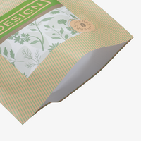 Recycelbares-Papier-Standbodenbeutel 15 x 25 x 7 cm mit neutralem Boden, von unten