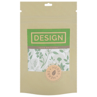 Recycelbares-Papier-Standbodenbeutel 19 x 26 x 11 cm mit neutralem Boden (Abb. mit Druckverschluss und Euroloch)