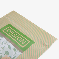 Recycelbares-Papier-Standbodenbeutel 9 x 16 x 6 cm mit neutralem Boden (Abb. mit Druckverschluss)