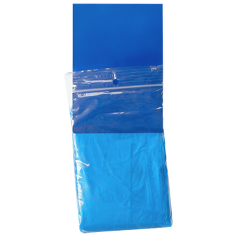 Regenponcho aus Kunststoff im Polybeutel, bedruckter Papiereinleger