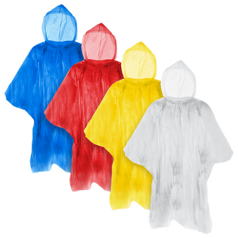 Regenponcho aus Kunststoff im Polybeutel, Farbauswahl