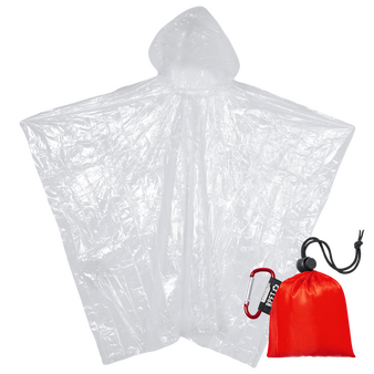 Regenponcho aus LDPE in Tragetasche, Poncho