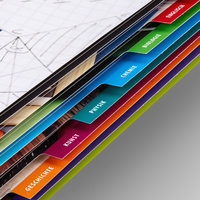 Registerblätter, farbig bedruckt, motiv