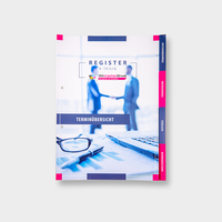 Registerblätter, farbig bedruckt, motiv