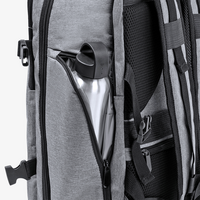 Reiserucksack aus wasserfestem RPET mit Diebstahlschutztasche, Seitenfach