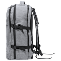 Reiserucksack aus wasserfestem RPET mit Diebstahlschutztasche, seitlich