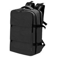 Reiserucksack aus wasserfestem RPET mit Diebstahlschutztasche, Farbe schwarz