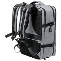 Reiserucksack aus wasserfestem RPET mit Diebstahlschutztasche, seitlich