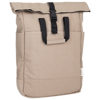 Rolltop-Rucksack aus recyceltem Canvas, Farbe Beige