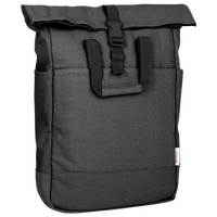 Rolltop-Rucksack aus recyceltem Canvas, Farbe schwarz