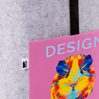 Rolltop-Rucksack aus recyceltem Filz mit Fototasche, 19 l, Detail Tasche