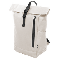 Rolltop-Rucksack aus RPET mit Schnallenverschluss, ohne Werbeanbringung