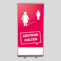 Bannerdisplay, farbig beduckt, Motiv