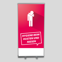 Bannerdisplay, farbig beduckt, Motiv