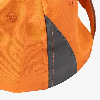 Roly - Signalcap mit einer Druck- oder Stickposition, Detail reflektierende Streifen hinten