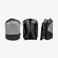 Rucksack aus Nylon mit Anti-Diebstahl-Funktion inkl. USB-Anschluss, Personalisierung auf Anfrage