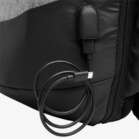Rucksack aus Nylon mit Anti-Diebstahl-Funktion inkl. USB-Anschluss, Personalisierung auf Anfrage