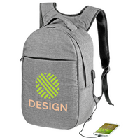 Rucksack aus Polyester mit RFID-Ausleseschutz, USB-Anschluss