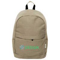 Rucksack aus recyceltem Canvas mit Diebstahlschutztasche