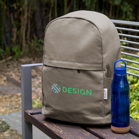 Rucksack aus recyceltem Canvas mit Diebstahlschutztasche