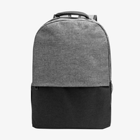 Rucksack aus RPET mit Doppelfach und Außentasche Frontal