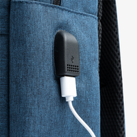 Rucksack mit Bodenfalte inkl. USB-Anschluss, Personalisierung auf Anfrage, usb