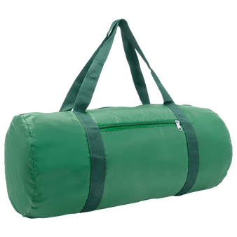 Runde Sporttasche aus RPET, seitliche Ansicht