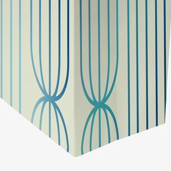 Rundum bedruckte Papiertragetasche in M mit Schleifenband, 34 x 26,5 x 11 cm, 4/0-farbig