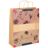 Papiertragetaschen mit Papierkordeln, 32 x 40 x 12 cm, 4/0 farbig + Weißdruck