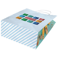 Rundumbedruckte Papiertragetasche in M mit Papierkordeln, 26 x 34 x 14 cm, 4/0-farbig