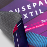 Bedrucktes Textil-Mousepad Detail Kanten