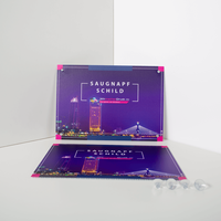 Platte, farbig bedruckt, rechteck mit Saugnapf