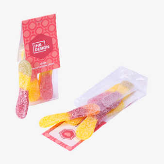 Fruchtgummi, farbig bedruckt, Motiv