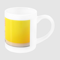 Tasse mit Hundefoto seitlich schrägoben