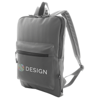 Schmaler Laptop-Rucksack aus wasserdichtem RPET, Farbe Grau