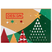 Schoko-Adventskalender, Kompakt-Tischkalender, Querformat, 4/0-farbig bedruckt