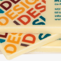 Schokoladen-Visitenkarte, ca. 25 g, 4/0-farbig einseitig bedruckt