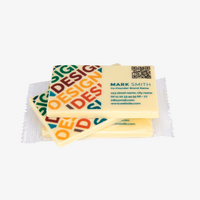 Schokoladen-Visitenkarte, ca. 25 g, 4/0-farbig einseitig bedruckt