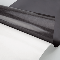 Magnetfolie, schwarz, rechteckig, liegend, gecknickt