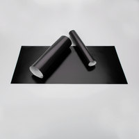 Magnetfolie, schwarz, rechteckig, liegend, aufgerollt