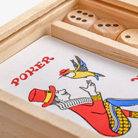 Tischspielen, farbig bedruckt, offen, details