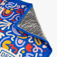 Sitzkissen aus RPET, faltbar, Vorder- und Rückseite