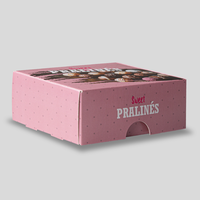 Snack Verpackung mit Klappdeckel (10,5 x 10,5 x 3,2 cm)