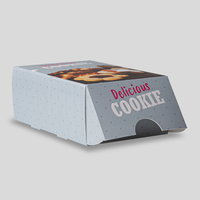 Snack Verpackung mit Klappdeckel (13,5 x 9,5 x 5 cm), Lasche
