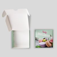 Snack Verpackung mit Klappdeckel (9,7 x 15 x 5,9 cm), geöffnet