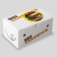 Snack Verpackung mit Lüftungslöchern (14,7 x 9,5 x 7,0 cm), geschlossen