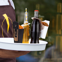 Snackholder, farbig bedruckt, mit flaschen