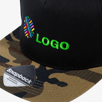 Snapback Camo Cap, mit ZWEI Stickpositionen, Schirm: Jungle Camo