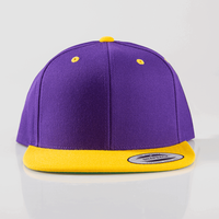 Snapback PREMIUM 2-Tone Cap, mit Stickpositionen, liegend